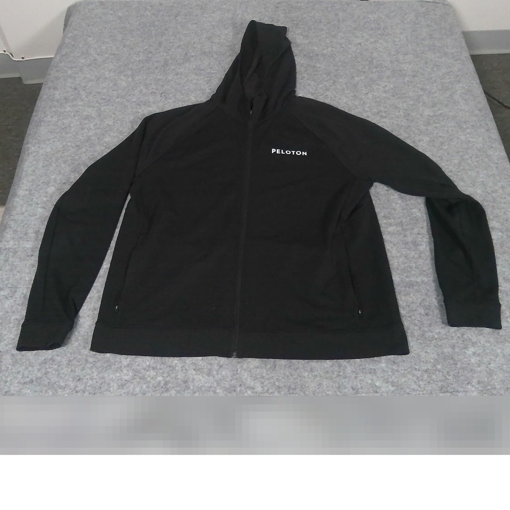 Lululemon Peloton Mens XXL Full Zip Hoodie Black Long Sleeve Activewear Jacket